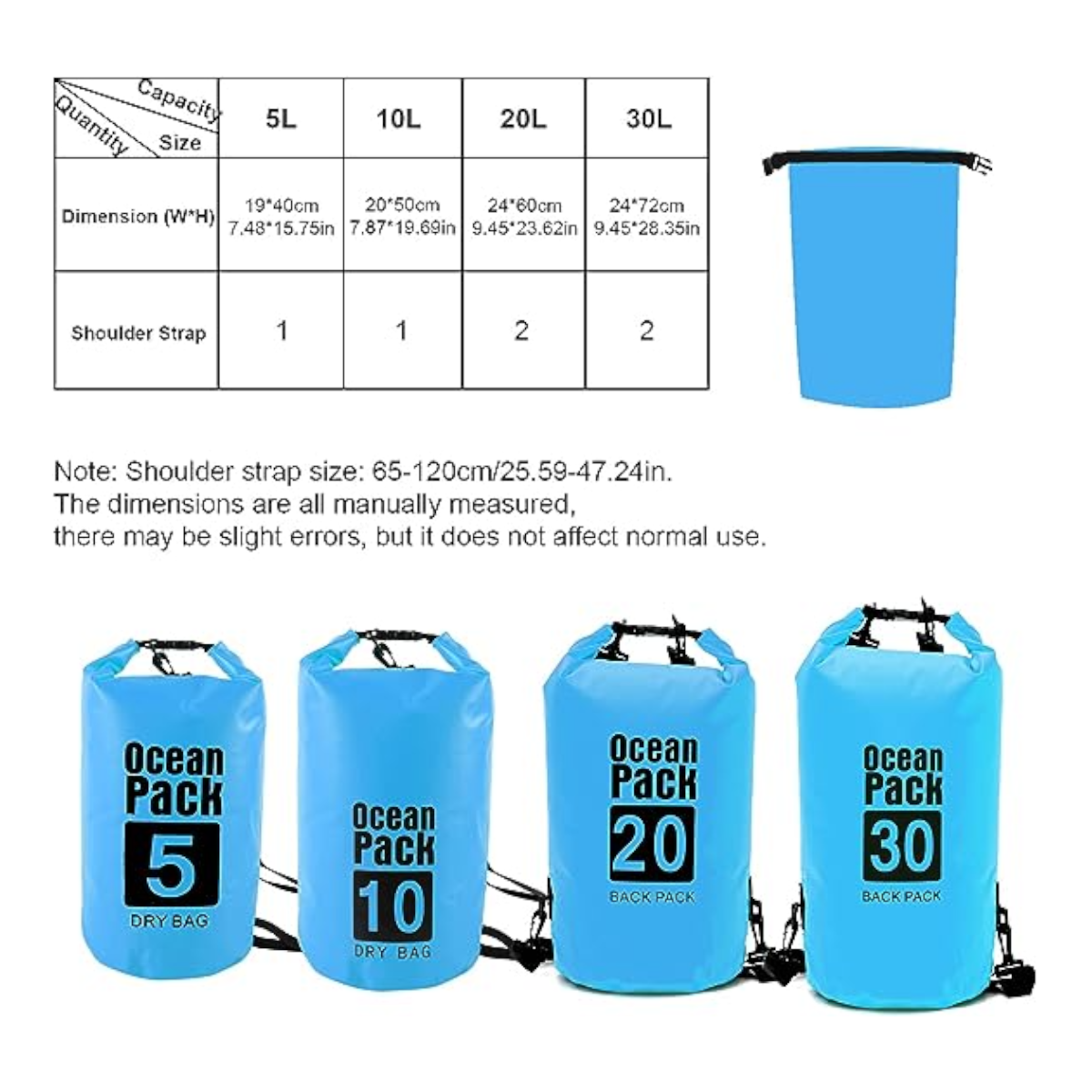 Mochila Bolso 30L Impermeable pvc Outdoor M120