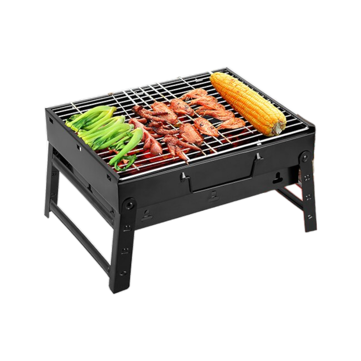 Parrilla plegable portatil acero CN19