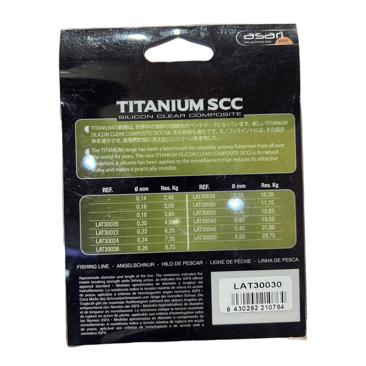 Hilos Pesca Monofilamento TITANIUM 300 mts 0.30mm NYL11