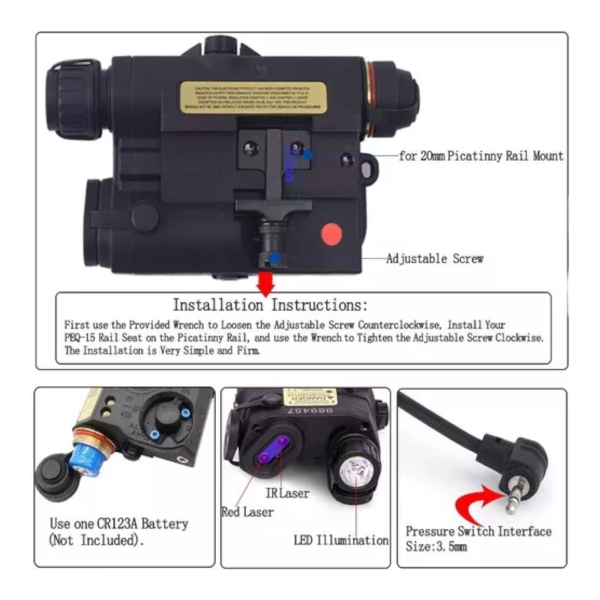 laser linterna  luz  led Miras MLT27