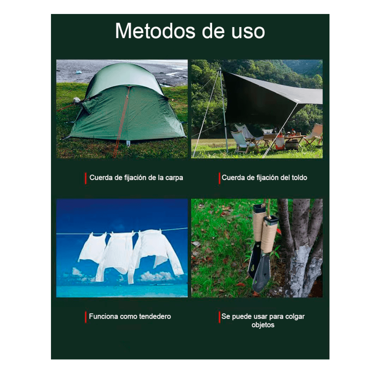 Cuerdas Luminosas 6unidades Carpa 4m TC5