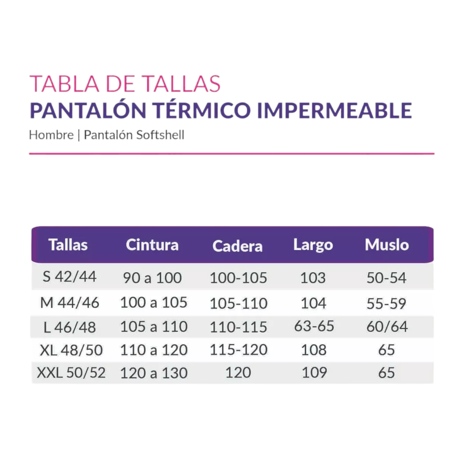 Pantalon Termico Softshell Impermeable PTL4