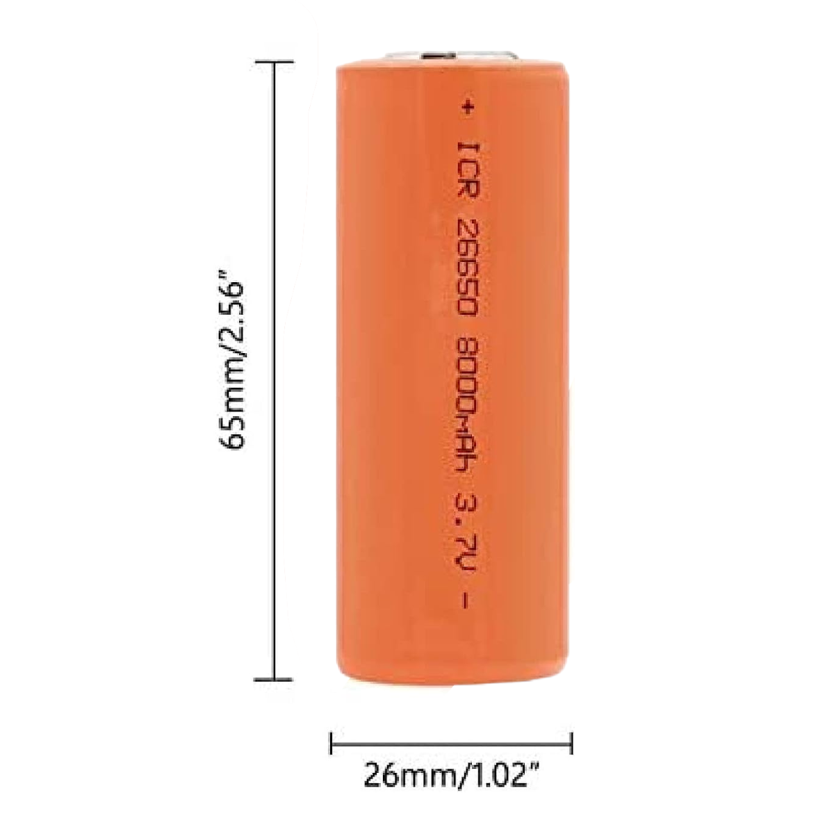 Batería recargable 4.2V 8800mAh 26650 Li-ion BAT8