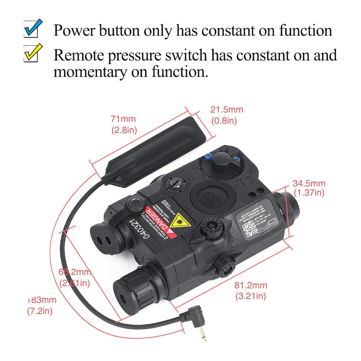 laser linterna  luz  led Miras MLT27