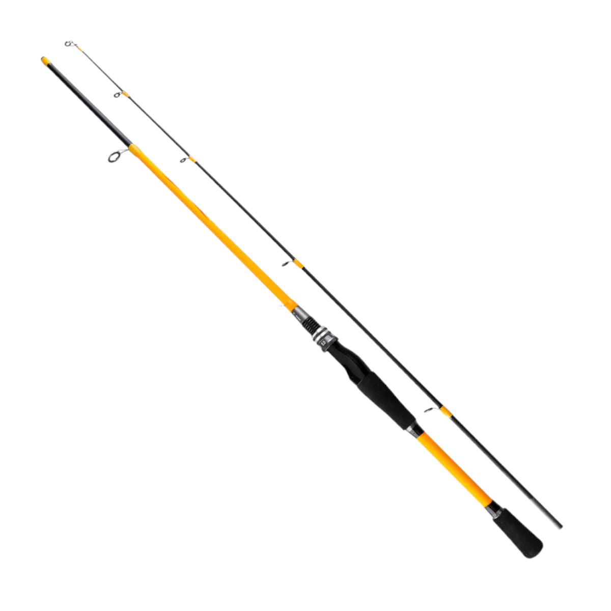 Caña pescar fibra vidrio flexible amarilla 240 cm CÑS42